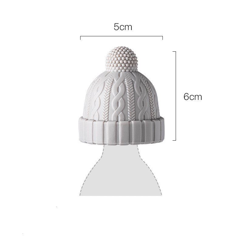 Wine Stopper - Pom-Pom Winter Hat (Set of 4)