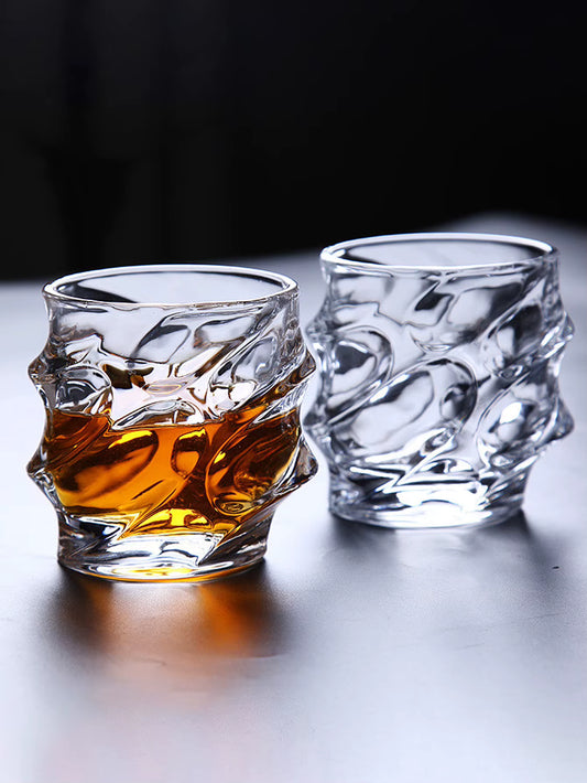 Japanese-Style Whisky Glass – Twisted (Set of 2)