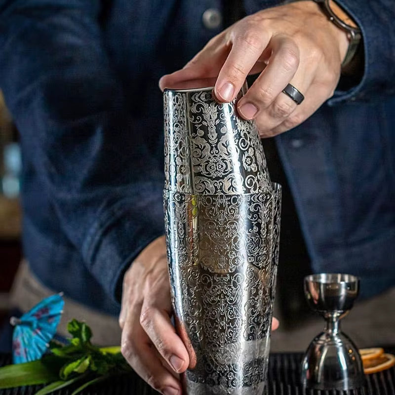 Gravierter Boston Shaker