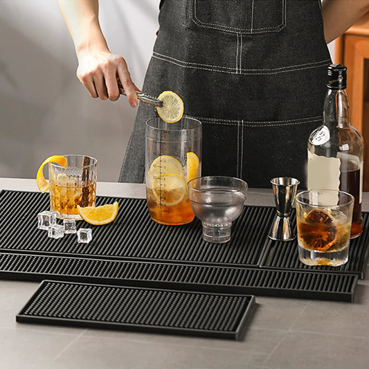 Bar Mat – Black (60 × 15 cm)