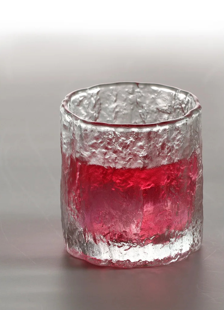 Japanese-Style Whisky Glass – Natural Stone (w/ Wooden Box, Set of 2)