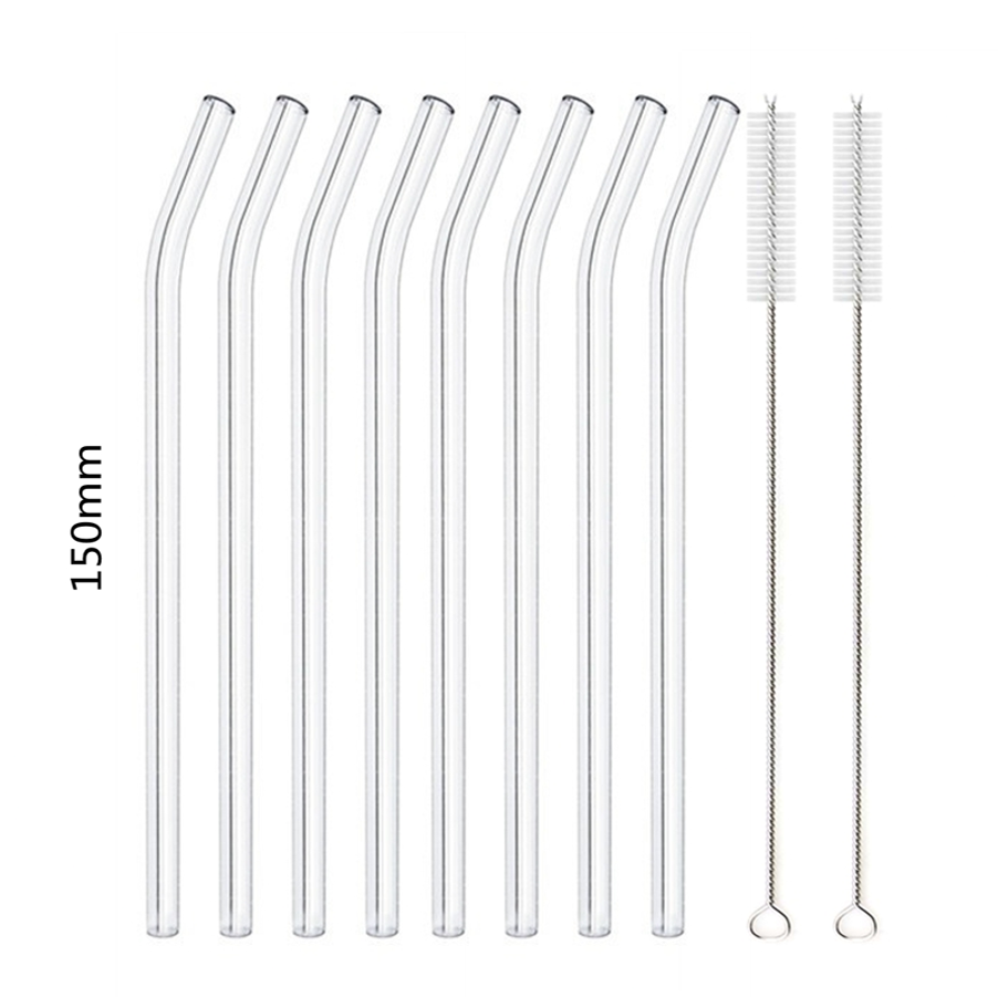 Short Glass Drinking Straws (15 cm)