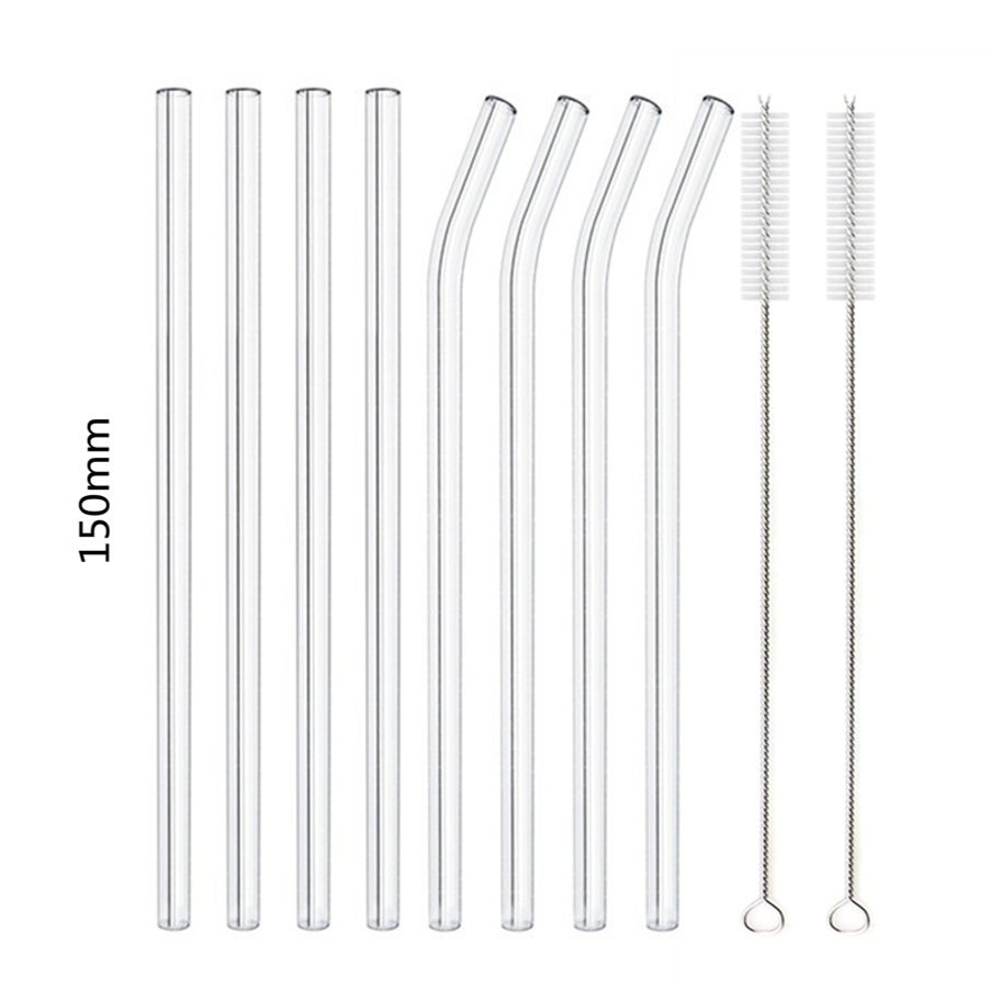 Short Glass Drinking Straws (15 cm)