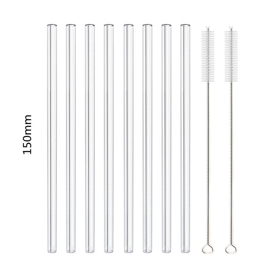 Short Glass Drinking Straws (15 cm)