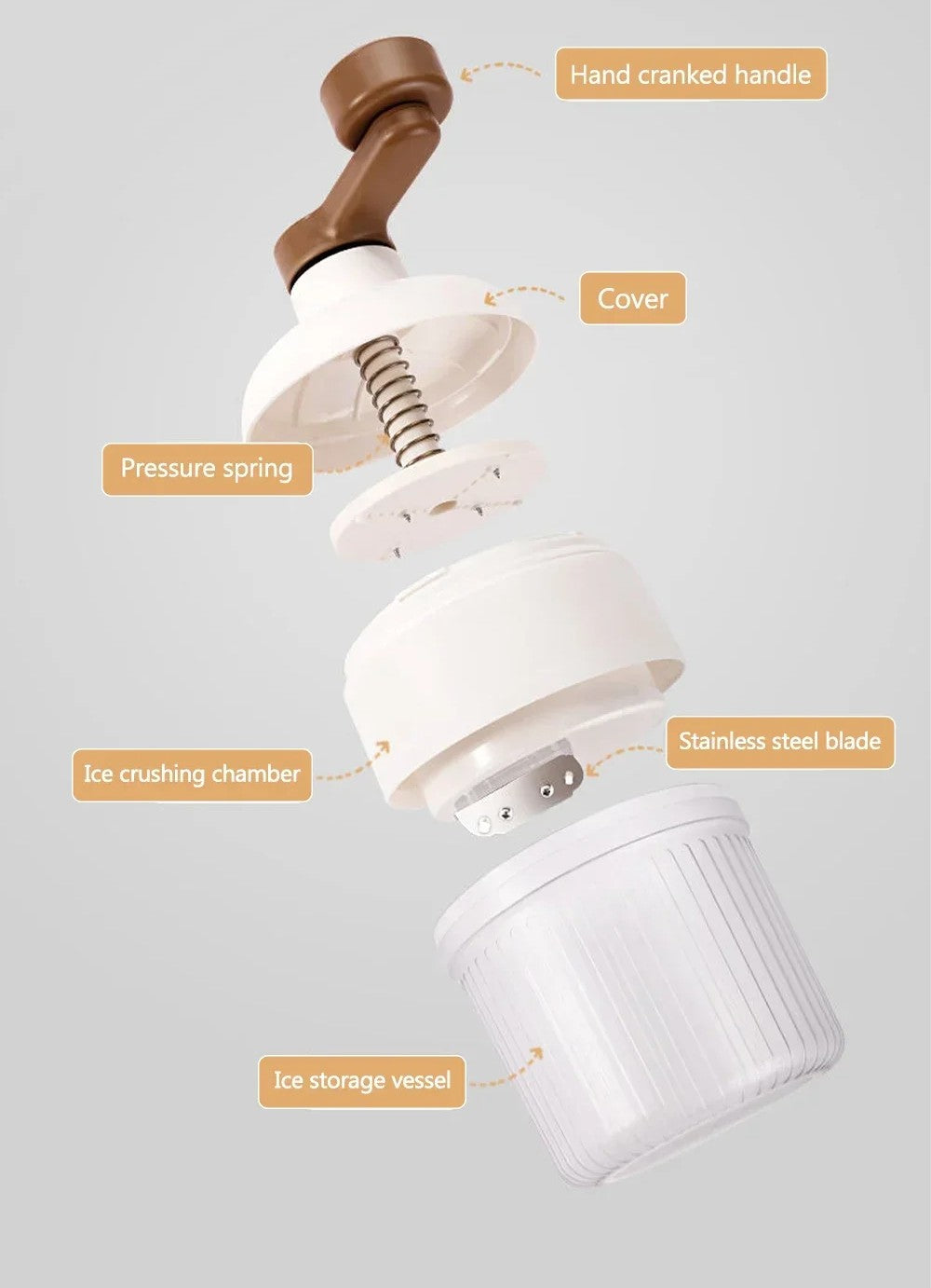 Manual Shaved Ice Machine incl. 2 Ice Containers