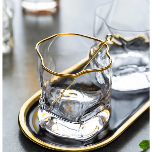 Whisky-Glas im japanischen Stil – Crumpled Paper (2er-Set)