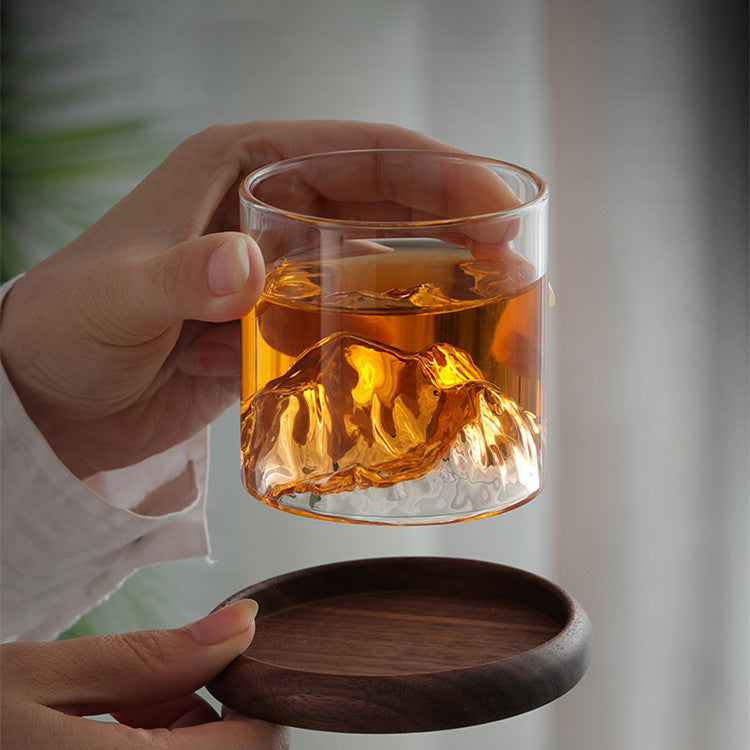 Whisky-Glas im japanischen Stil – Gebirgsprägung (2er-Set)